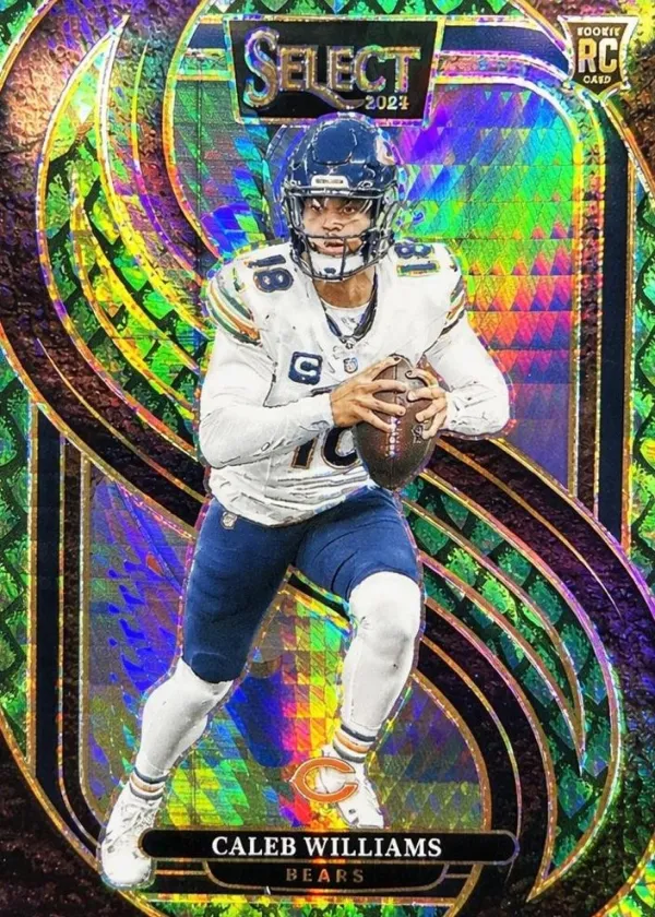 Caleb Williams 2024 Panini Select Premier Level Football Dragon Scale #114