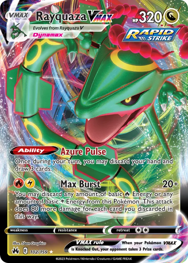 Rayquaza VMAX Pokémon Crown Zenith #102 Holo