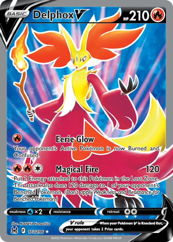 Delphox V Pokémon Lost Origin #173 Holo