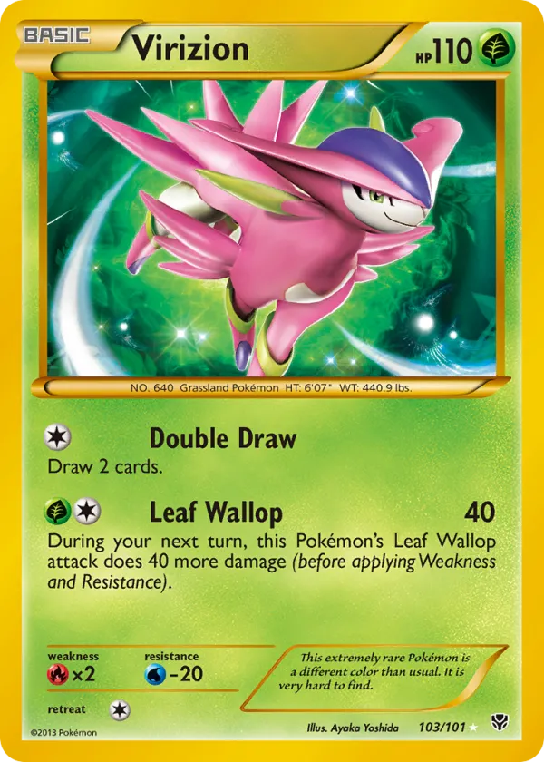 Virizion Pokémon Plasma Blast #103 Holo