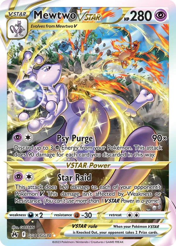 Mewtwo VSTAR Pokémon Crown Zenith Galarian Gallery #GG44 Holo