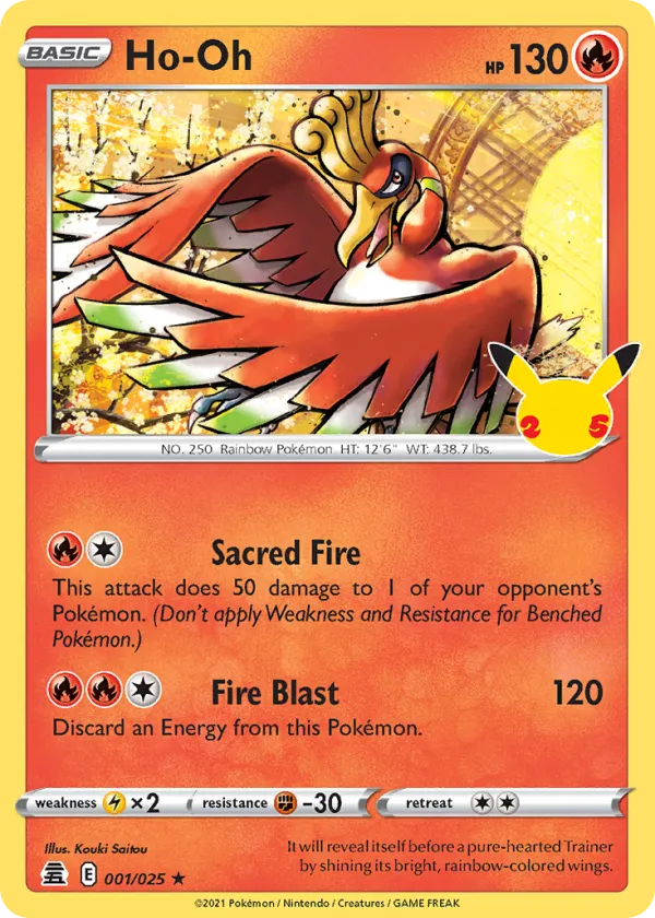 Ho-Oh Pokémon Celebrations #1 Holo