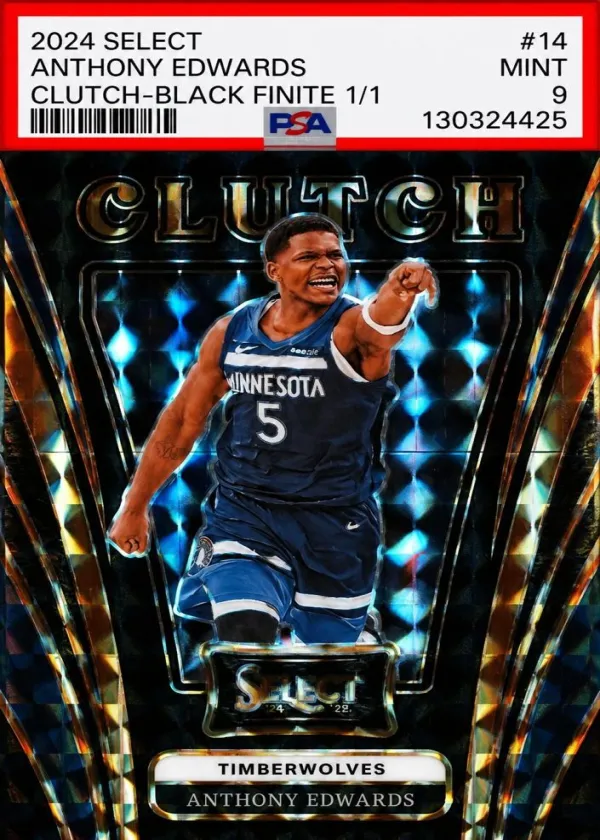 Anthony Edwards 2024 Panini Select Clutch Basketball Black Finite #14