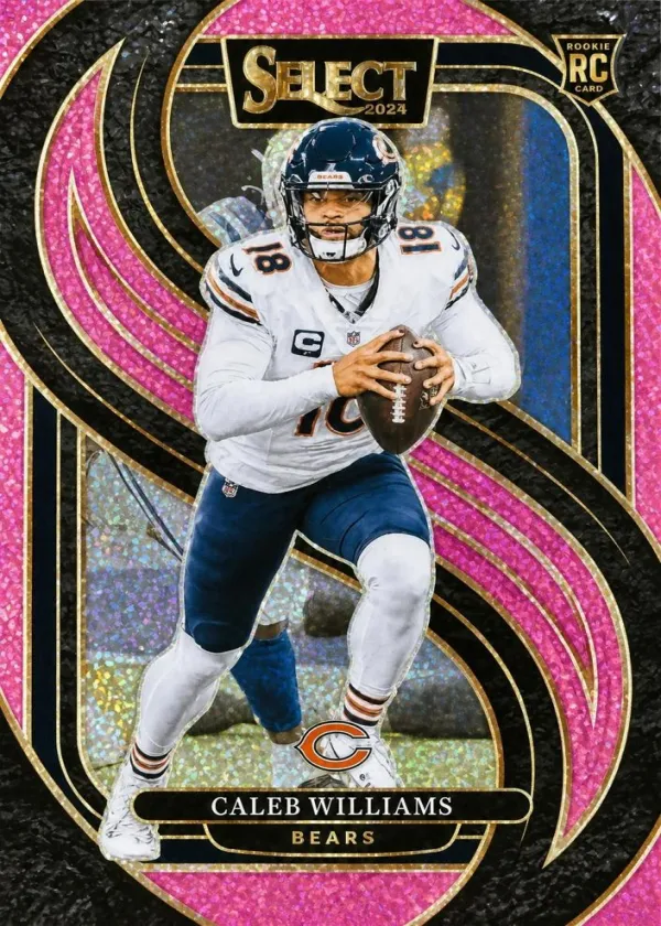 Caleb Williams 2024 Panini Select Premier Level Football Pink Glitter #114