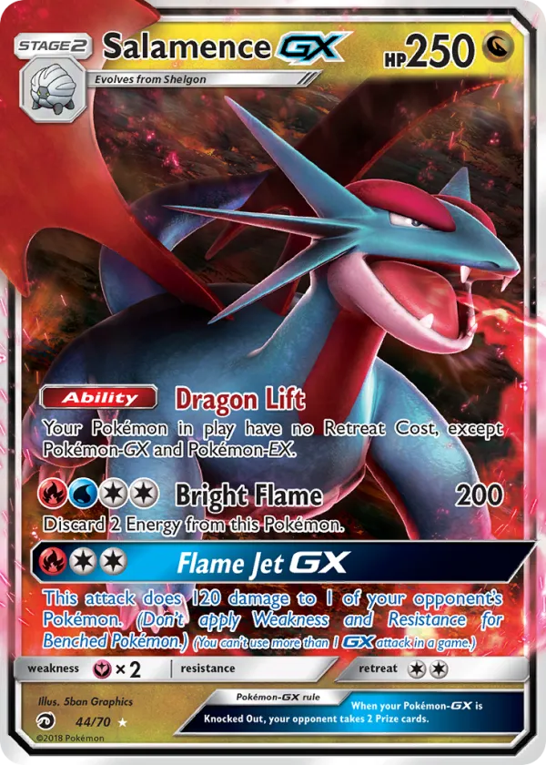 Salamence-GX Pokémon Dragon Majesty #44 Holo