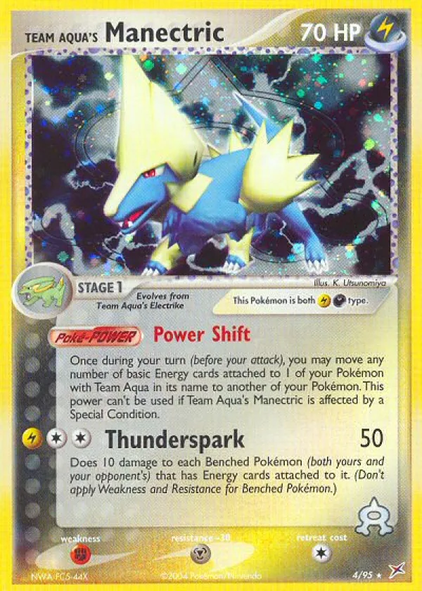 Team Aqua's Manectric Pokémon Team Magma vs Team Aqua #4 Holo
