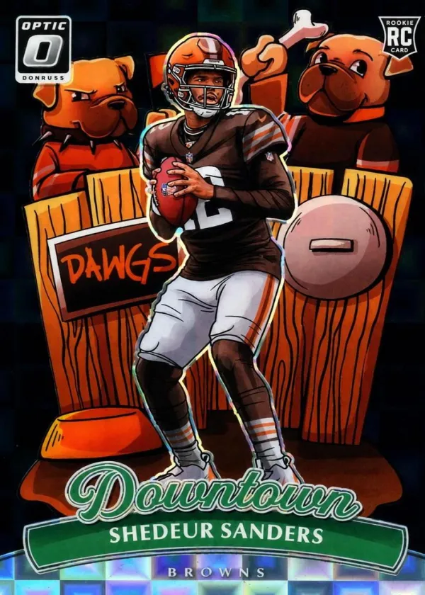 Shedeur Sanders 2025 Donruss Optic Downtown Football Black Pandora #17