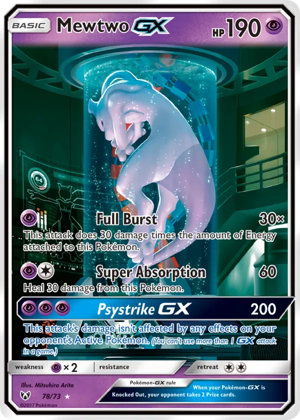 Mewtwo-GX Pokémon Shining Legends #78 Holo
