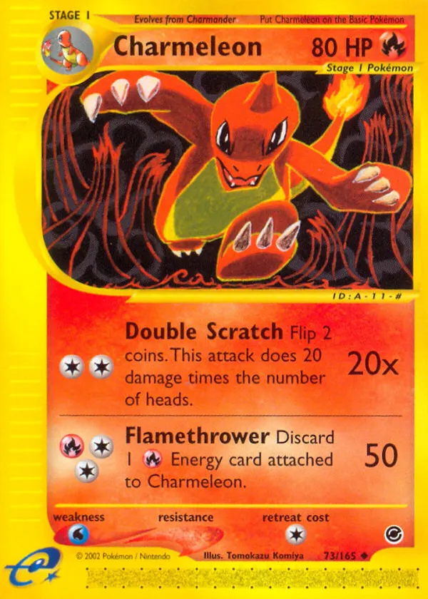 Charmeleon Pokémon Expedition Base Set #73 Reverse Holo