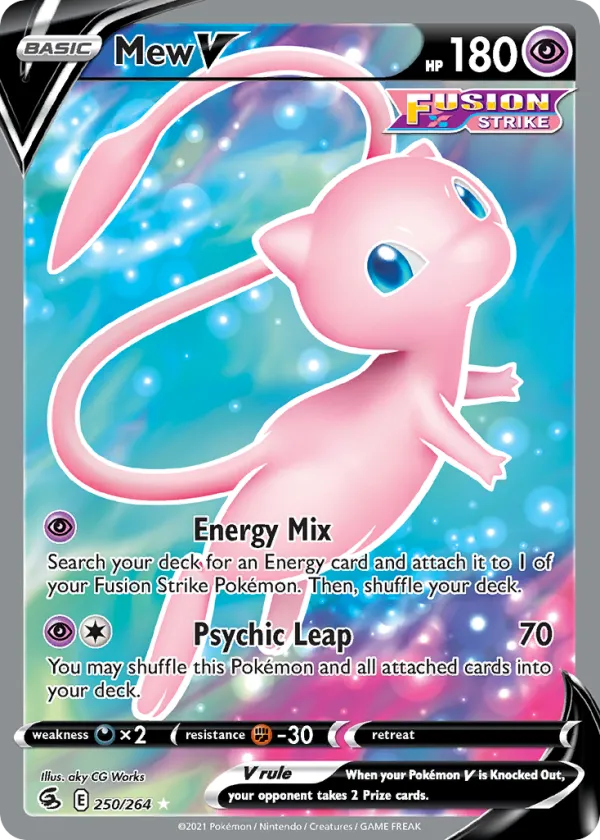 Mew V Pokémon Fusion Strike #250 Holo