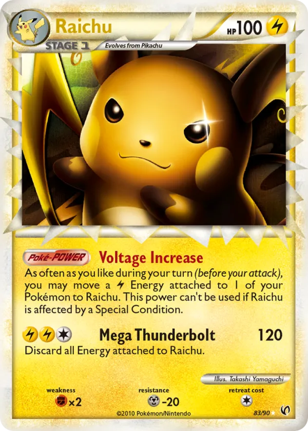 Raichu Pokémon HS—Undaunted #83 Holo