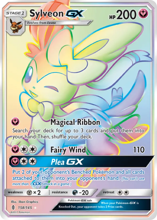 Sylveon-GX Pokémon Guardians Rising #158 Holo