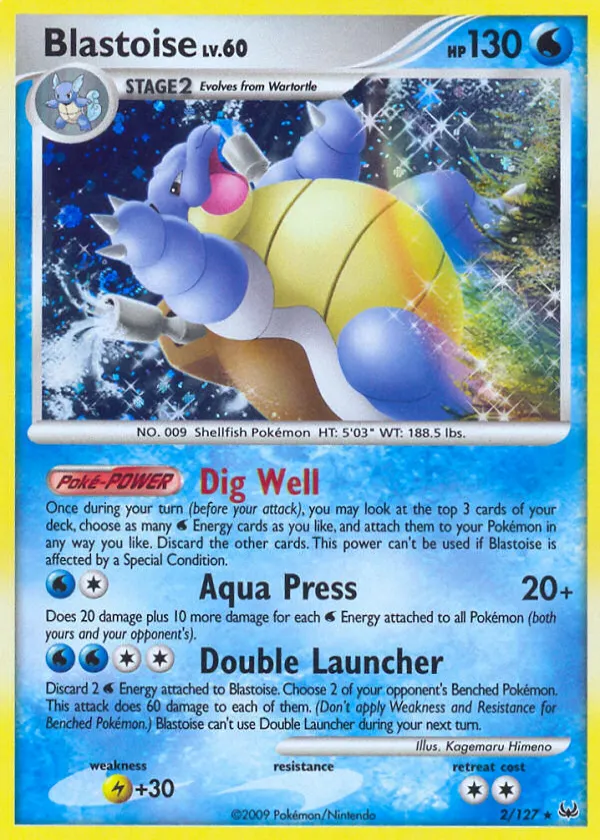 Blastoise Pokémon Platinum #2 Holo