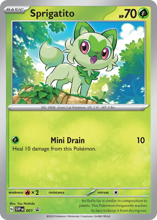 Sprigatito Pokémon Scarlet & Violet Black Star Promos #1 Holo