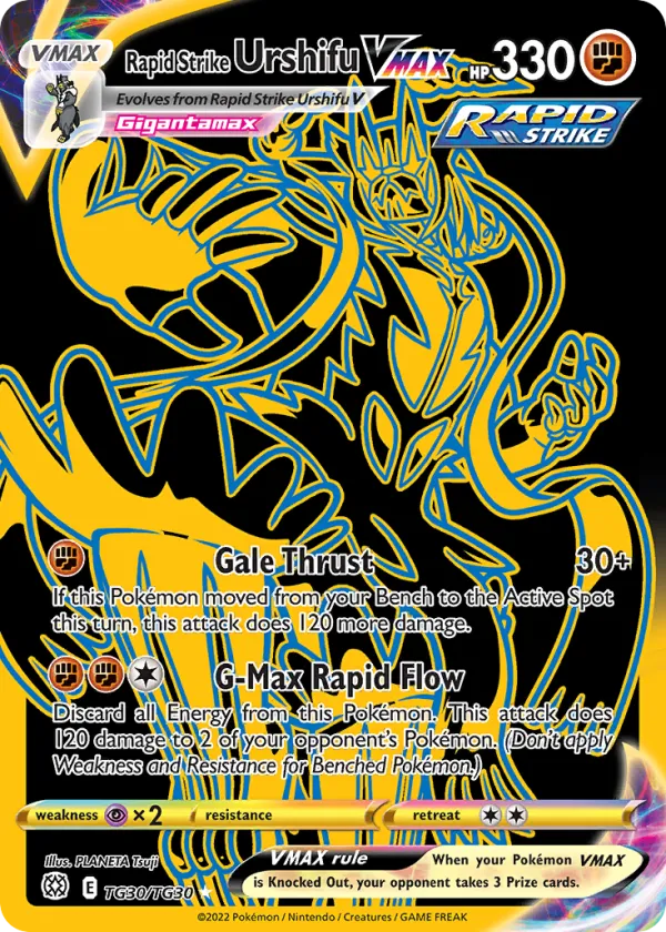 Rapid Strike Urshifu VMAX Pokémon Brilliant Stars Trainer Gallery #TG30 Holo