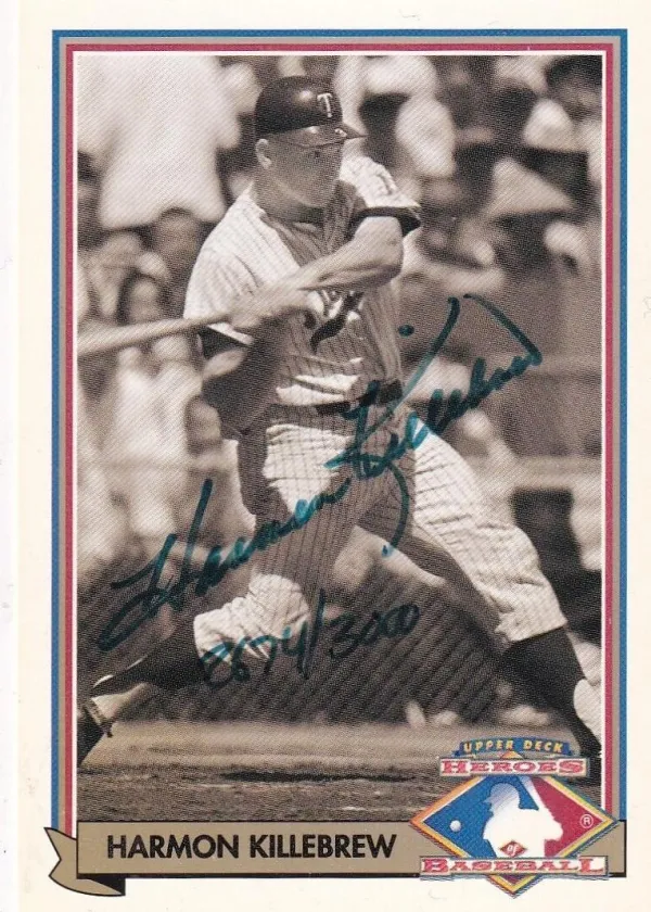 Harmon Killebrew 1991 Upper Deck Heroes of Baseball Auto Baseball #H1