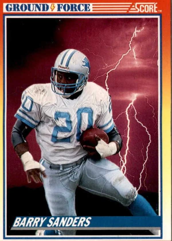 Barry Sanders 1990 Score Ground Force Football #325