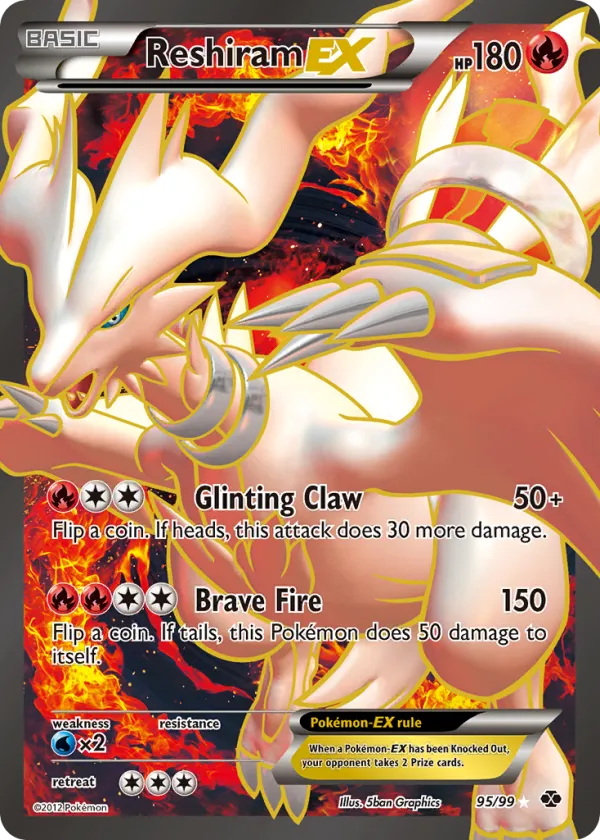 Reshiram-EX Pokémon Next Destinies #95 Holo