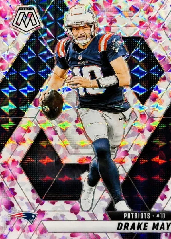 Drake Maye 2025 Panini Mosaic Football Choice Cherry Blossom #28