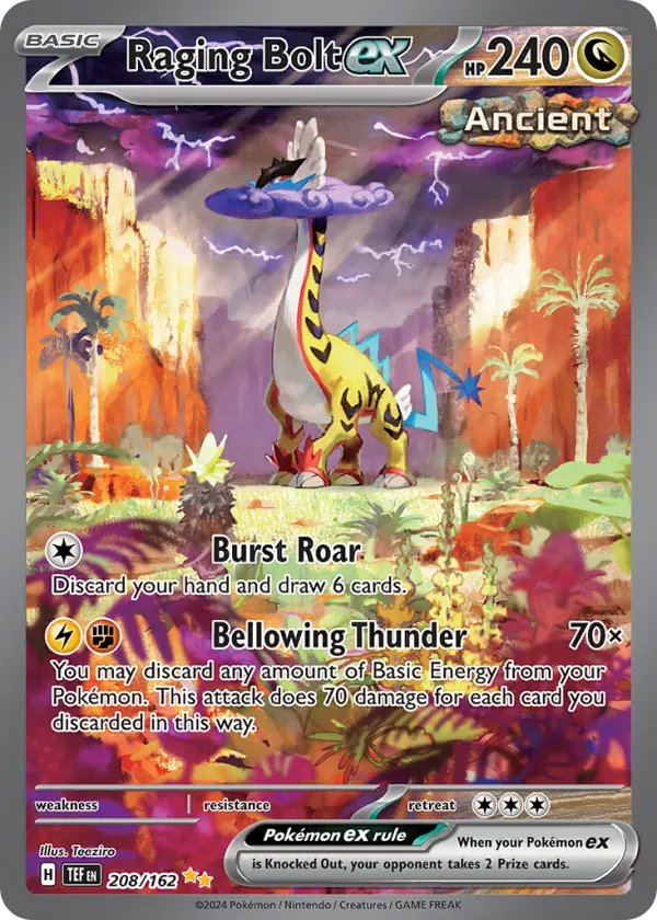 Raging Bolt ex Pokémon Temporal Forces #208 Holo