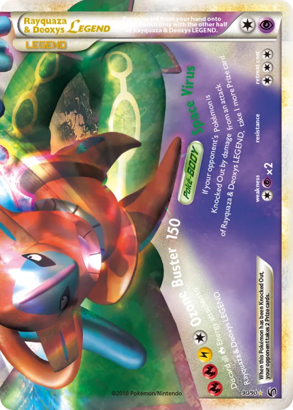 Rayquaza & Deoxys LEGEND Pokémon HS—Undaunted #90 Holo