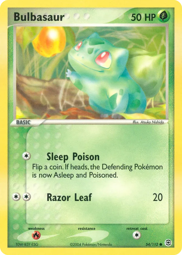 Bulbasaur Pokémon FireRed & LeafGreen #54 Reverse Holo