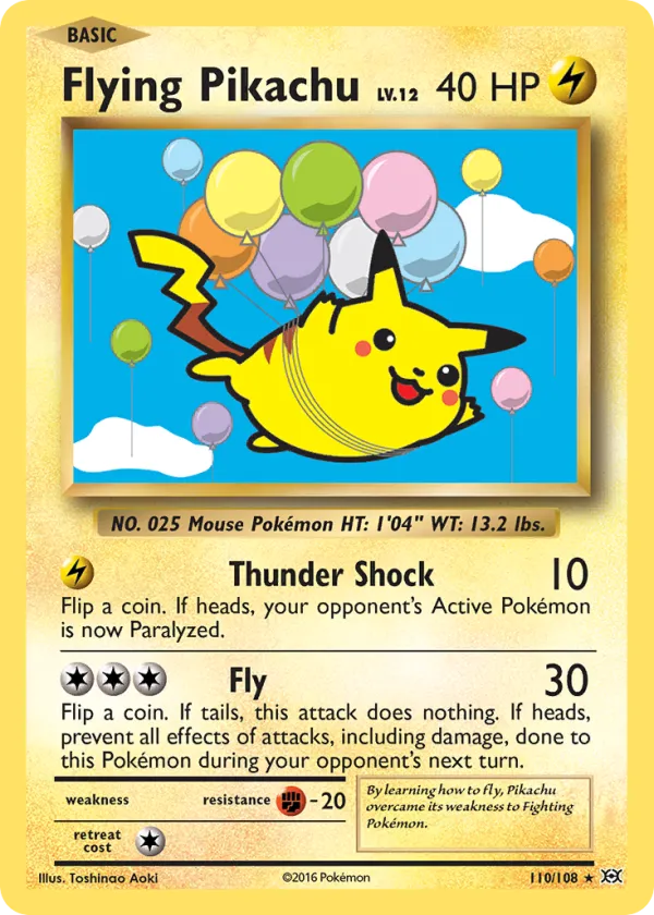 Flying Pikachu Pokémon Evolutions #110