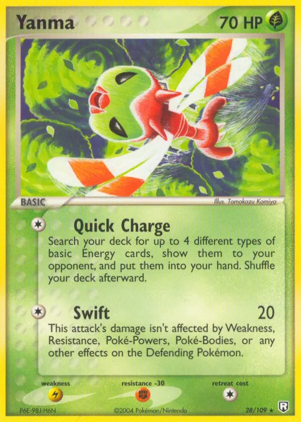 Yanma Pokémon Team Rocket Returns #28 Reverse Holo