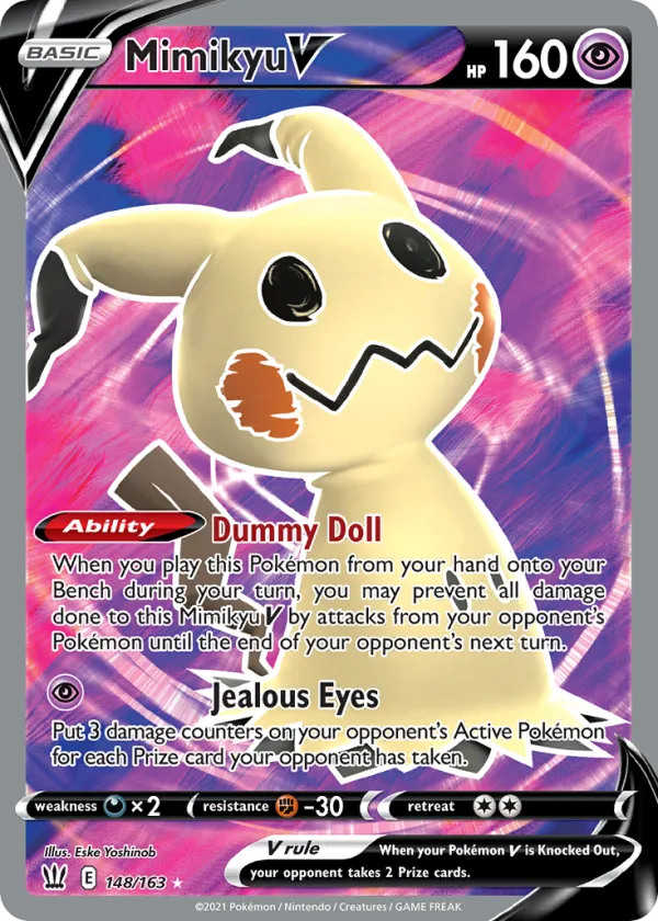 Mimikyu V Pokémon Battle Styles #148 Holo