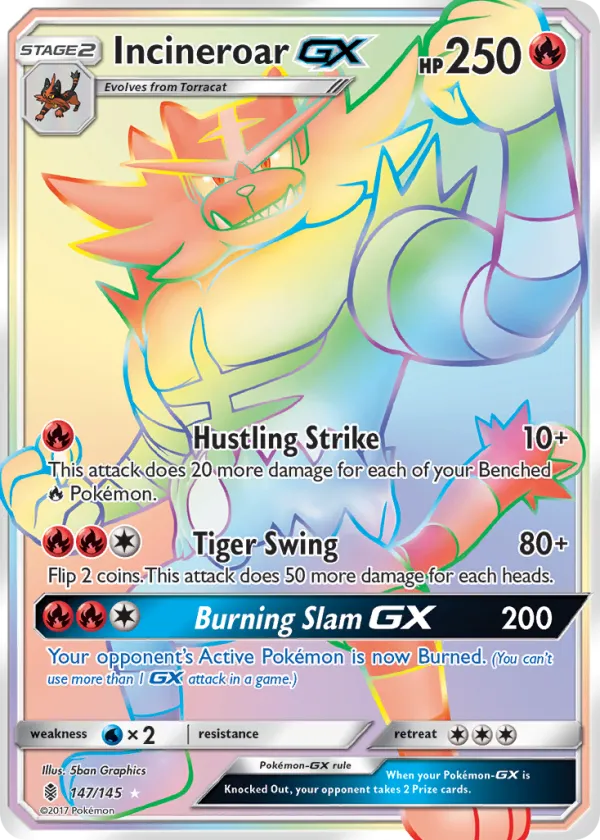Incineroar-GX Pokémon Guardians Rising #147 Holo