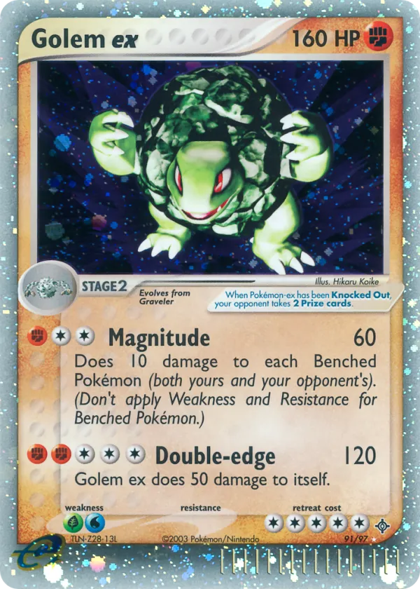 Golem ex Pokémon Dragon #91 Holo