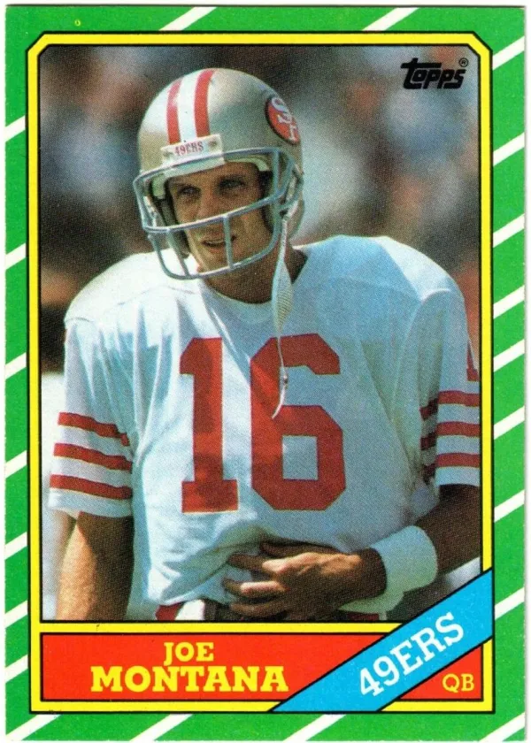 Joe Montana 1986 Topps Football Variation #156