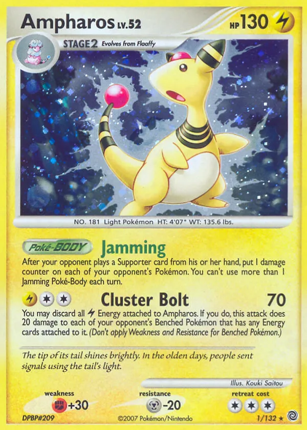 Ampharos Pokémon Secret Wonders #1 Holo