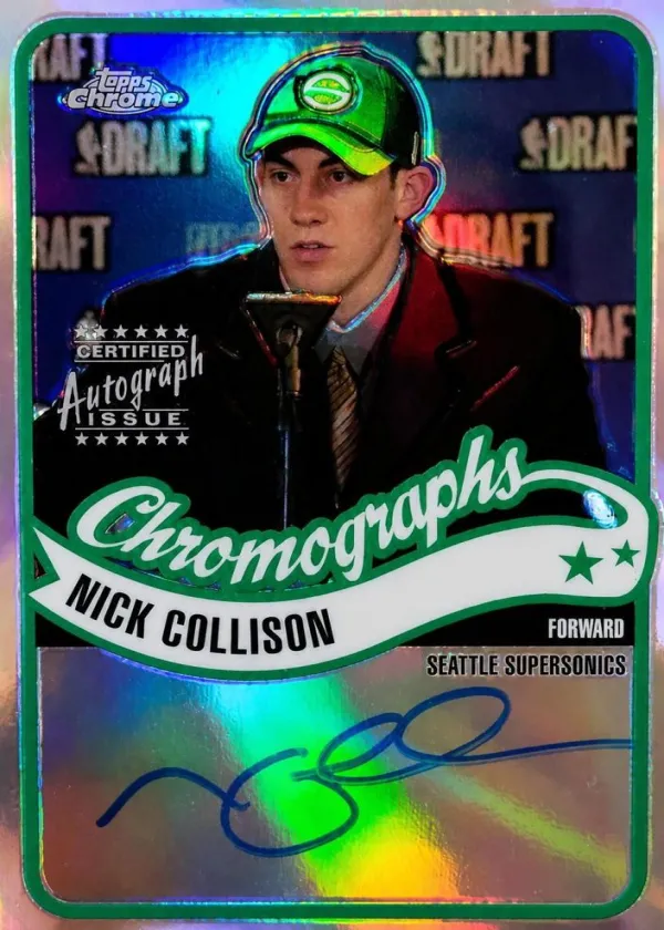 Nick Collison 2003 Topps Chrome Chromographs Basketball Refractor #CA-NC