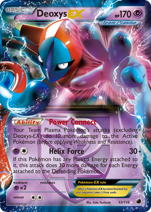 Deoxys-EX Pokémon Plasma Freeze #53 Holo