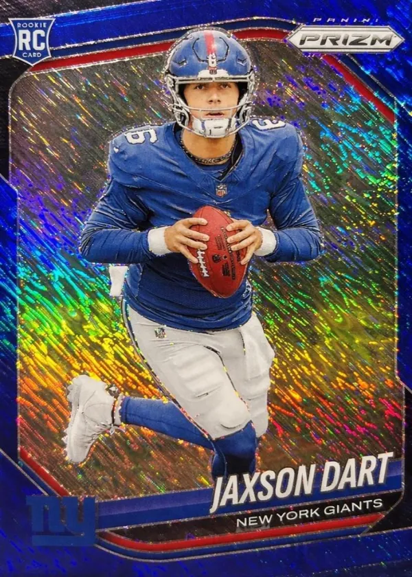 Jaxson Dart 2025 Panini Prizm Football Blue Shimmer #332