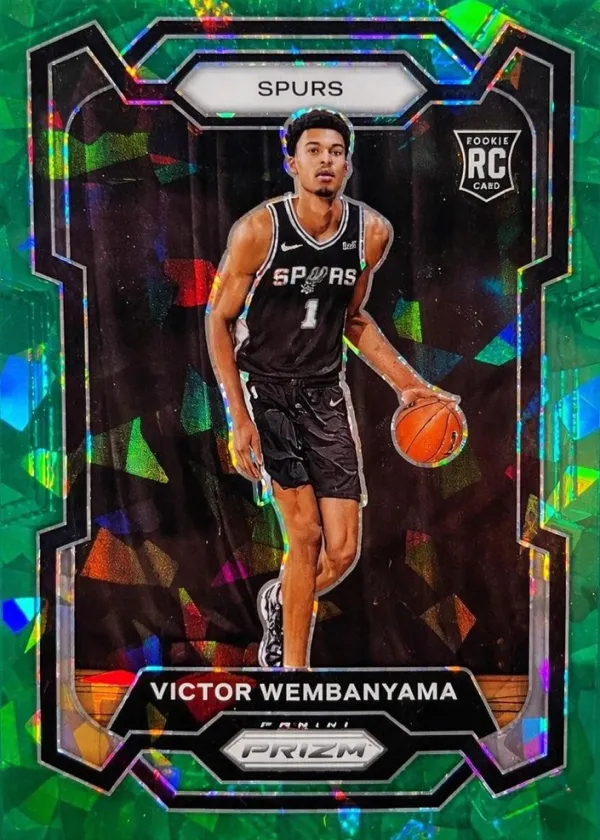 Victor Wembanyama 2023 Panini Prizm Basketball Green Ice #136