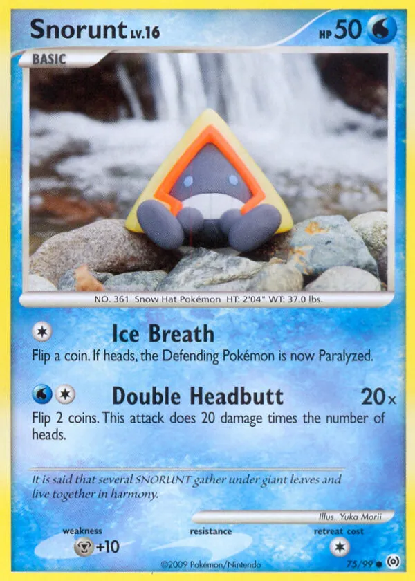 Snorunt Pokémon Arceus #75 Reverse Holo