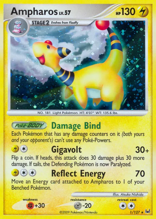 Ampharos Pokémon Platinum #1 Holo