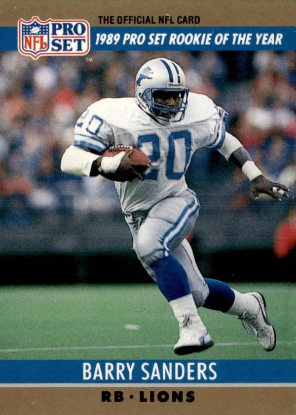 Barry Sanders 1990 Pro Set Rookie Of The Year Football #1