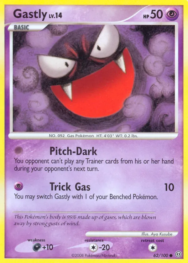 Gastly Pokémon Stormfront #62 Reverse Holo