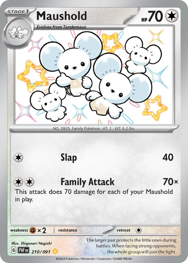 Maushold Pokémon Paldean Fates #210 Holo