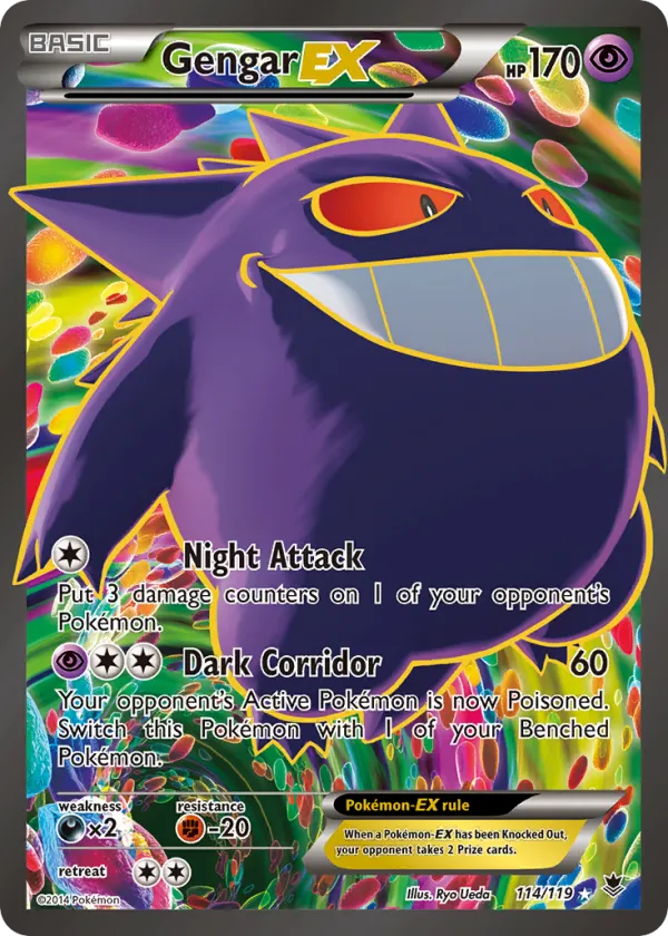 Gengar-EX Pokémon Phantom Forces #114 Holo