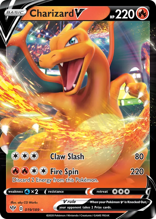Charizard V Pokémon Darkness Ablaze #19 Holo
