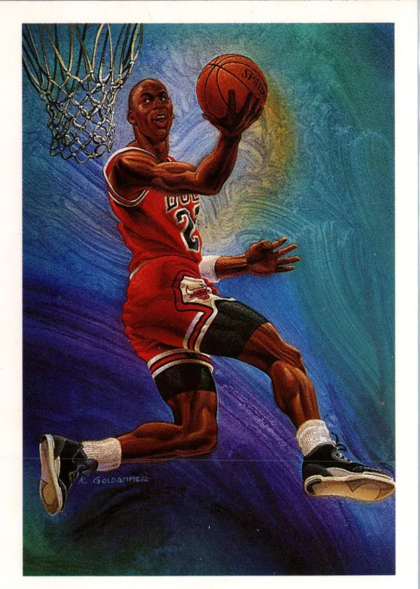 Michael Jordan 1990 Hoops Checklist Basketball #358