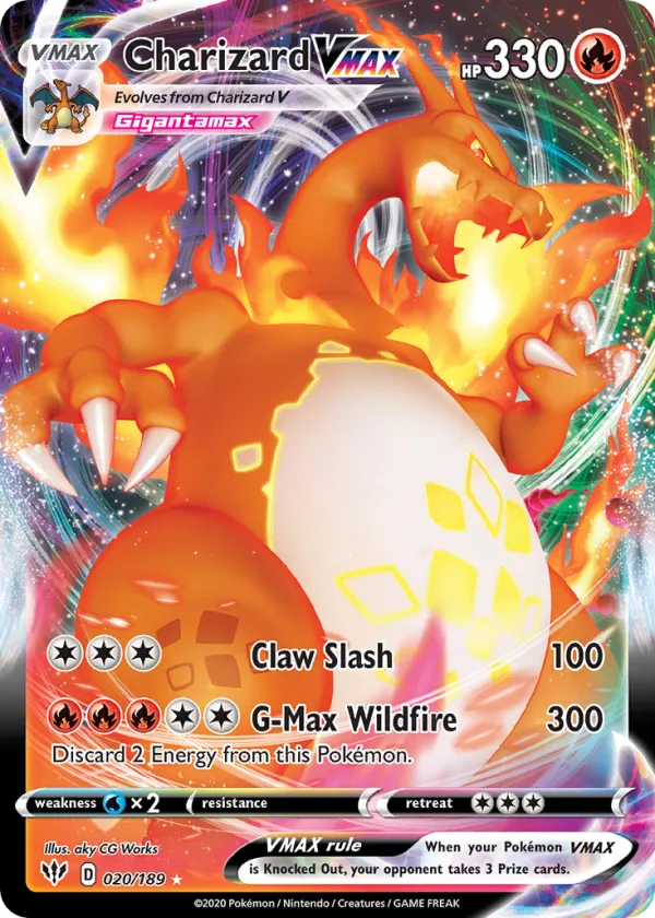 Charizard VMAX Pokémon Darkness Ablaze #20 Holo