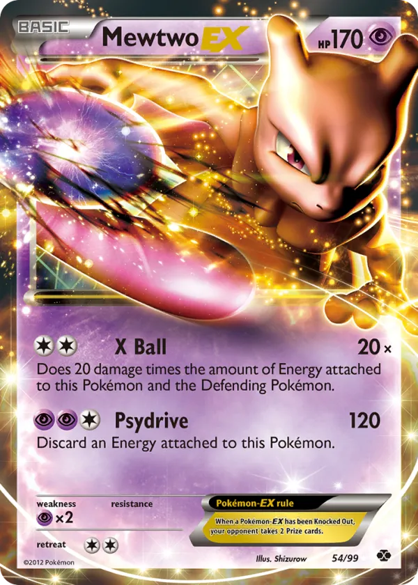 Mewtwo-EX Pokémon Next Destinies #54 Holo