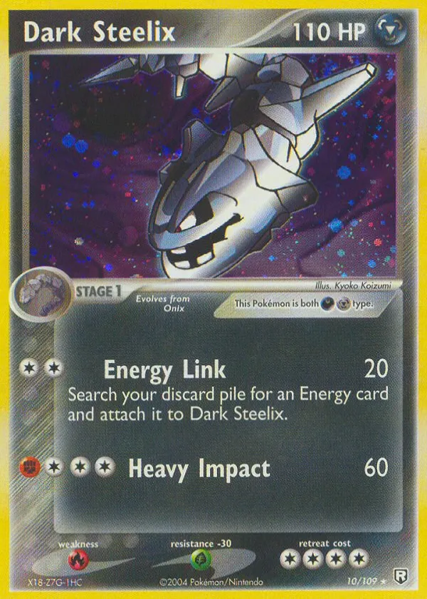 Dark Steelix Pokémon Team Rocket Returns #10 Reverse Holo