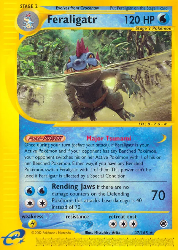 Feraligatr Pokémon Expedition Base Set #47 Reverse Holo