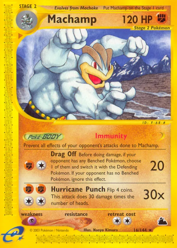 Machamp Pokémon Skyridge #16 Reverse Holo